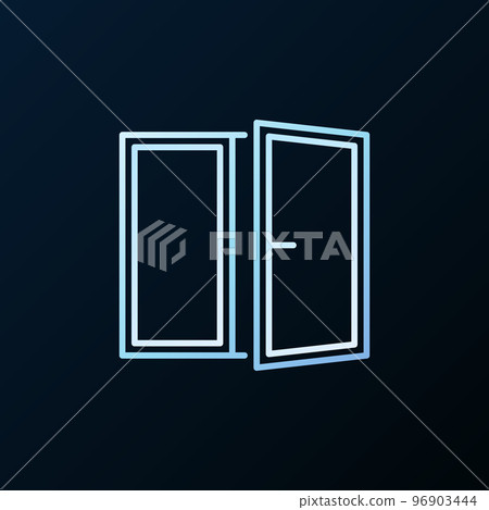 Window vector concept colorful line icon or sign Window vector concept colorful line icon or sign 96903444