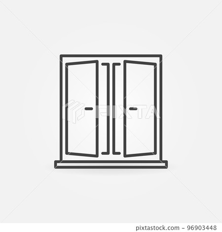 House Window vector concept icon in outline style House Window vector concept icon in outline style 96903448