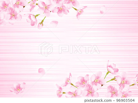 櫻花水彩風格插畫背景素材 櫻花水彩風格插畫背景素材 96903504