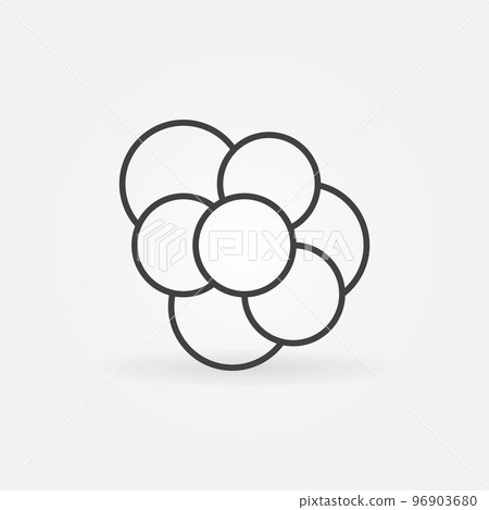 Molecule vector concept icon in thin line style 96903680
