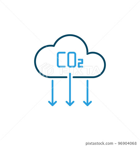 Carbon Dioxide CO2 Cloud vector concept modern icon Carbon Dioxide CO2 Cloud vector concept modern icon 96904068