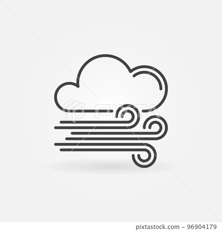 Cloud with Wind vector thin line Weather concept icon Cloud with Wind vector thin line Weather concept icon 96904179
