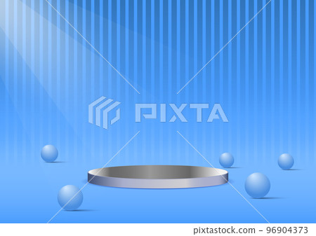gray podium with a spotlight for a show with blue color tone background vector illustration gray podium with a spotlight for a show with blue color tone background vector illustration 96904373