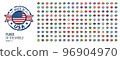 A set of vector icons with flags of countries and with the inscription made in 96904970