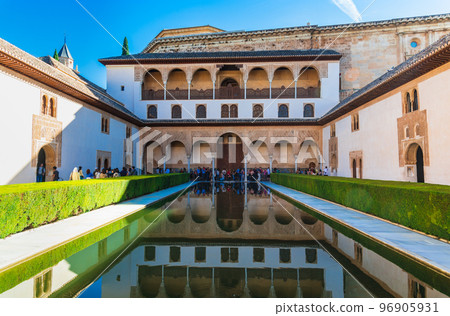 Alhambra palace Arrayanes courtyard *partially soft focus 96905931
