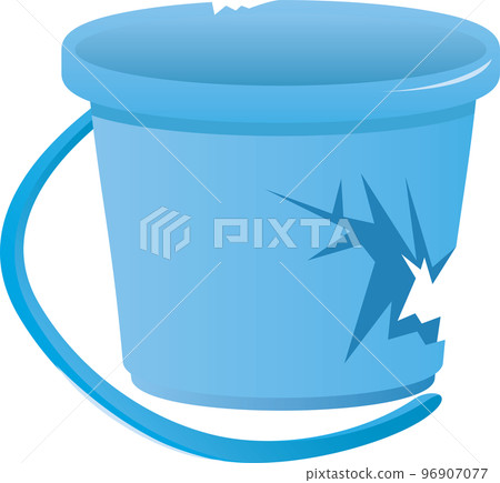 Image illustration of a broken bucket Image illustration of a broken bucket 96907077