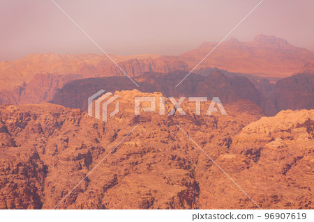 sandstone rocks in little petra Jordan 96907619