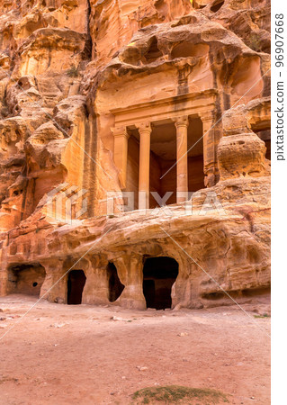 Triclinium at Little Petra, Siq al-Barid, Jordan Triclinium at Little Petra, Siq al-Barid, Jordan 96907668
