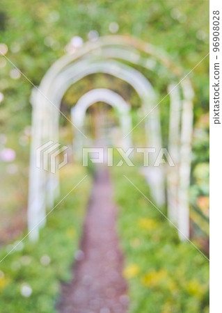 Garden narrow path Blurry landscape background material 96908028