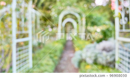 Garden narrow path Blurry landscape background material 96908030