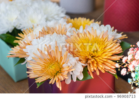 Beautiful bouquet of different varieties of flowers Beautiful bouquet of different varieties of flowers 96908713