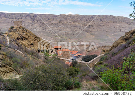 View of the monastery complex of David Gareja of Eastern Georgia 96908782