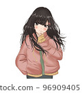 連帽衫的可愛女孩 96909405