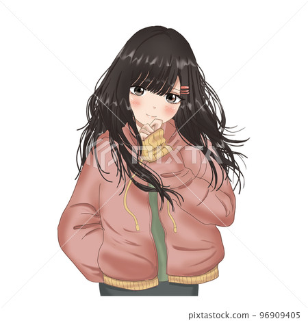 cute girl in hoodie cute girl in hoodie 96909405