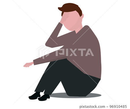 depressed man. Depression, gym sitting 96910485