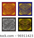 Korean Traditional Ssangyong Pattern Design Source 96911423