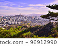 A view of downtown Seoul in October, colored in autumn 96912990