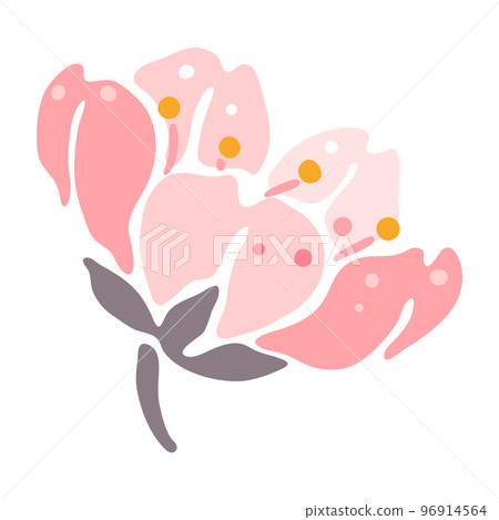 Illustration of sakura flower. Beautiful decorative plant. 96914564
