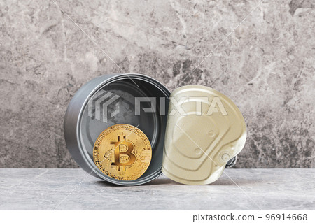 Bitcoin in tin can 96914668