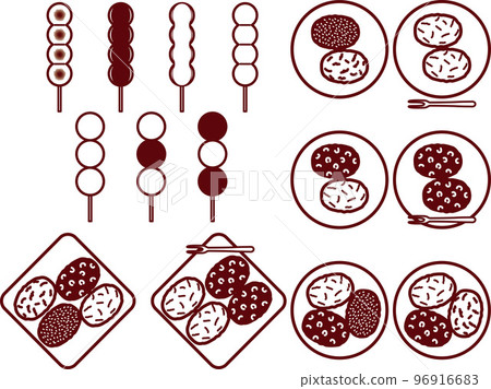 Skewered dumplings and ohagi top L 96916683