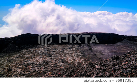 Panorama inside caldera of Pico volcano, Azores, Portugal Panorama inside caldera of Pico volcano, Azores, Portugal 96917393