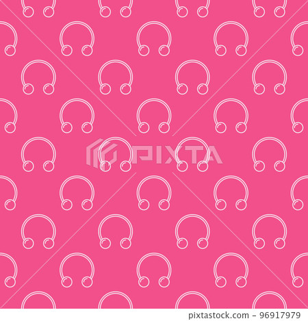 Circular barbells horseshoe vector pink seamless pattern Circular barbells horseshoe vector pink seamless pattern 96917979