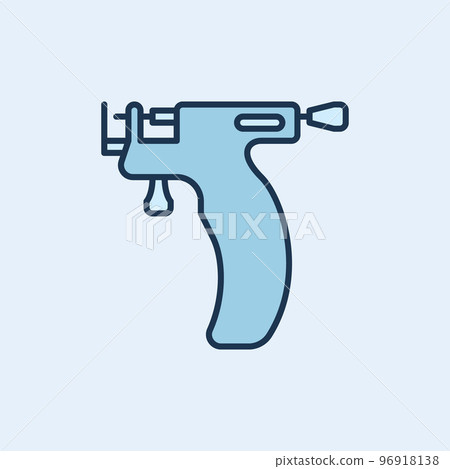 Ear piercing gun vector blue icon or design element Ear piercing gun vector blue icon or design element 96918138