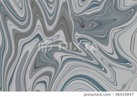 Abstract gray and blue wavy lines background, fluid flow vector design 96919047