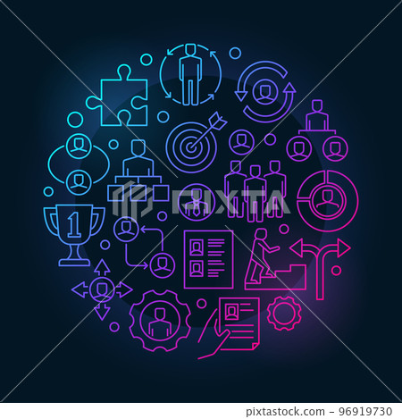 Employment and recruitment colorful illustration Employment and recruitment colorful illustration 96919730