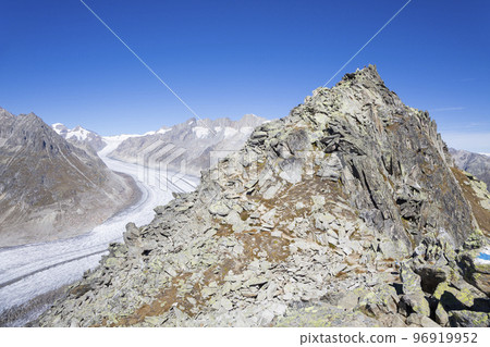 Great Aletsch Glacier seen from Bettmerhorn (Valais, Switzerland) 96919952