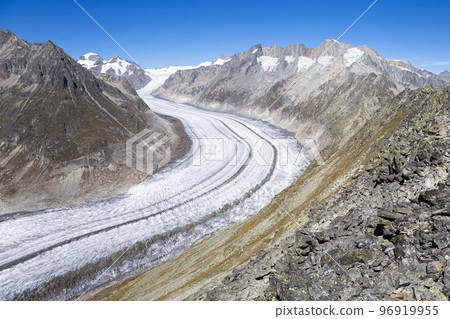 Great Aletsch Glacier seen from Bettmerhorn (Valais, Switzerland) Great Aletsch Glacier seen from Bettmerhorn (Valais, Switzerland) 96919955