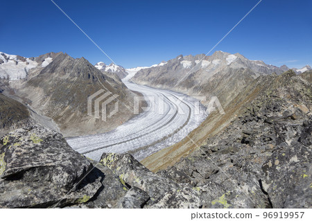 Great Aletsch Glacier seen from Bettmerhorn (Valais, Switzerland) Great Aletsch Glacier seen from Bettmerhorn (Valais, Switzerland) 96919957