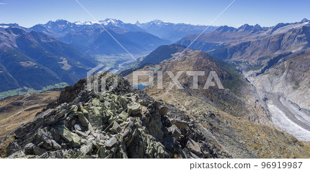 Great Aletsch Glacier seen from Bettmerhorn (Valais, Switzerland) 96919987