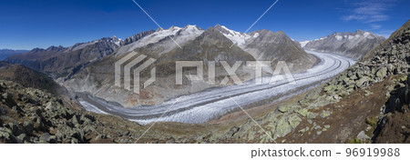 Great Aletsch Glacier seen from Bettmerhorn (Valais, Switzerland) Great Aletsch Glacier seen from Bettmerhorn (Valais, Switzerland) 96919988