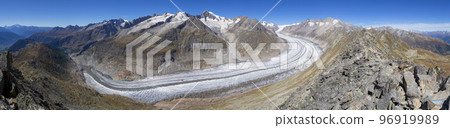 Great Aletsch Glacier seen from Bettmerhorn (Valais, Switzerland) Great Aletsch Glacier seen from Bettmerhorn (Valais, Switzerland) 96919989