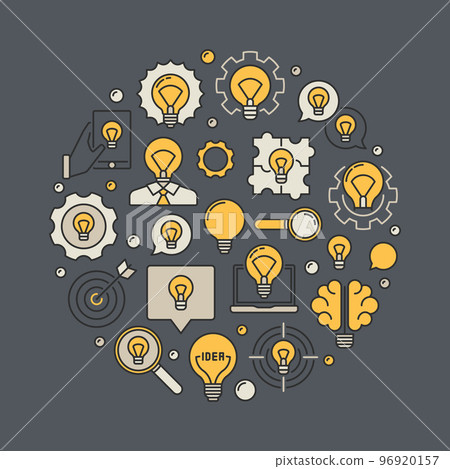 Creative idea colorful illustration Creative idea colorful illustration 96920157