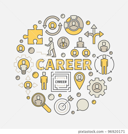 Career round colorful illustration Career round colorful illustration 96920171