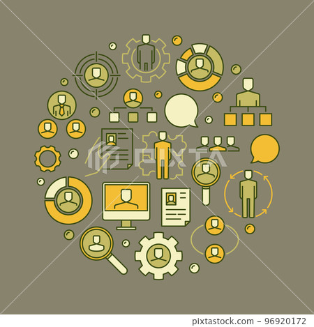 Colorful human resources illustration Colorful human resources illustration 96920172