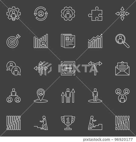 Career outline icons Career outline icons 96920177