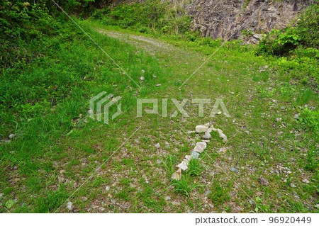 放置在近江島高山登山道上的石箭 96920449