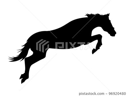 Graphics design silhouette horse high jump isolated white background vector illustration Graphics design silhouette horse high jump isolated white background vector illustration 96920480