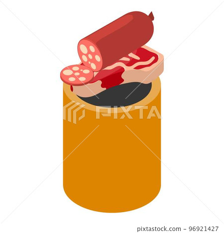 Food trash icon. Isometric illustration of food trash vector icon for web Food trash icon. Isometric illustration of food trash vector icon for web 96921427
