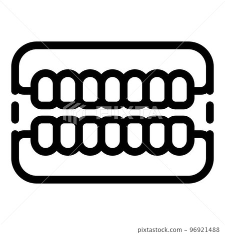 False jaw icon. Outline false jaw vector icon for web design isolated on white background False jaw icon. Outline false jaw vector icon for web design isolated on white background 96921488