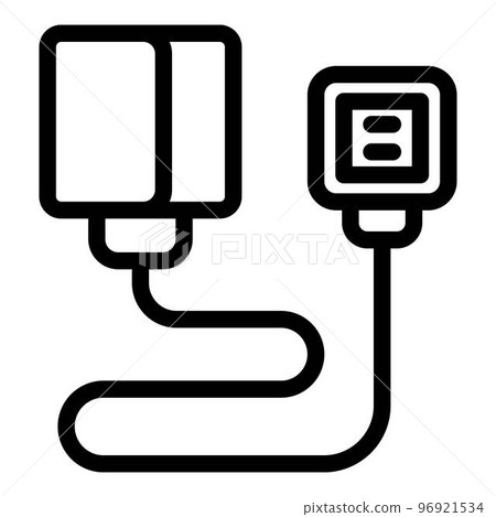 Nursing blood presure monitor icon. Outline nursing blood presure monitor vector icon for web design isolated on white background 96921534