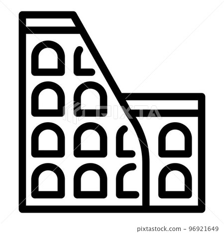 History building icon. Outline history building vector icon for web design isolated on white background 96921649
