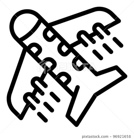 Travel airplane icon. Outline travel airplane vector icon for web design isolated on white background Travel airplane icon. Outline travel airplane vector icon for web design isolated on white background 96921658