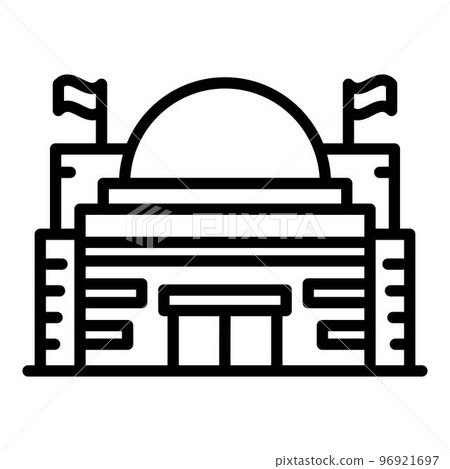 Budapest parliament icon. Outline budapest parliament vector icon for web design isolated on white background 96921697