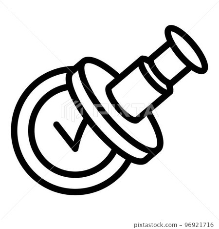 Approved stamp allowance icon. Outline approved stamp allowance vector icon for web design isolated on white background Approved stamp allowance icon. Outline approved stamp allowance vector icon for web design isolated on white background 96921716