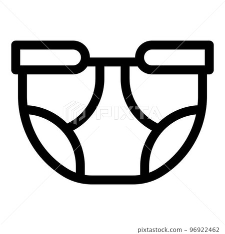 Hygiene diaper icon. Outline hygiene diaper vector icon for web design isolated on white background 96922462