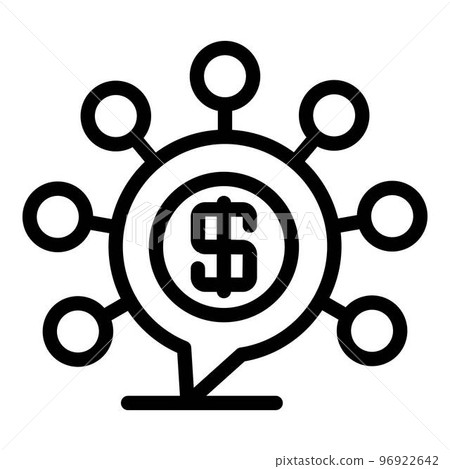 Money roles icon. Outline money roles vector icon for web design isolated on white background 96922642